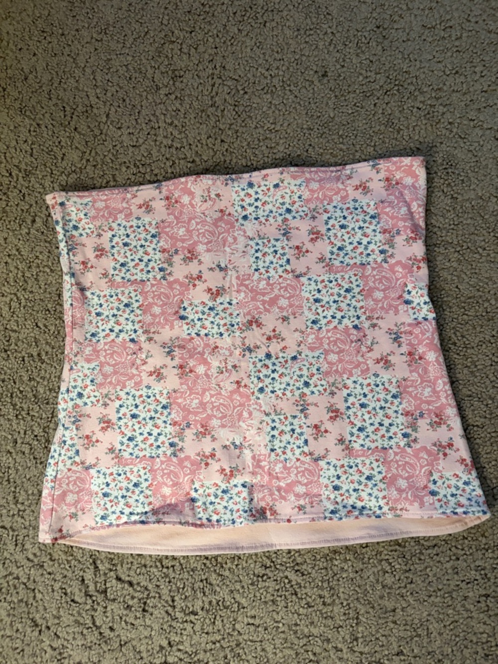 Hollister Pink Patchwork Floral Mini Skirt